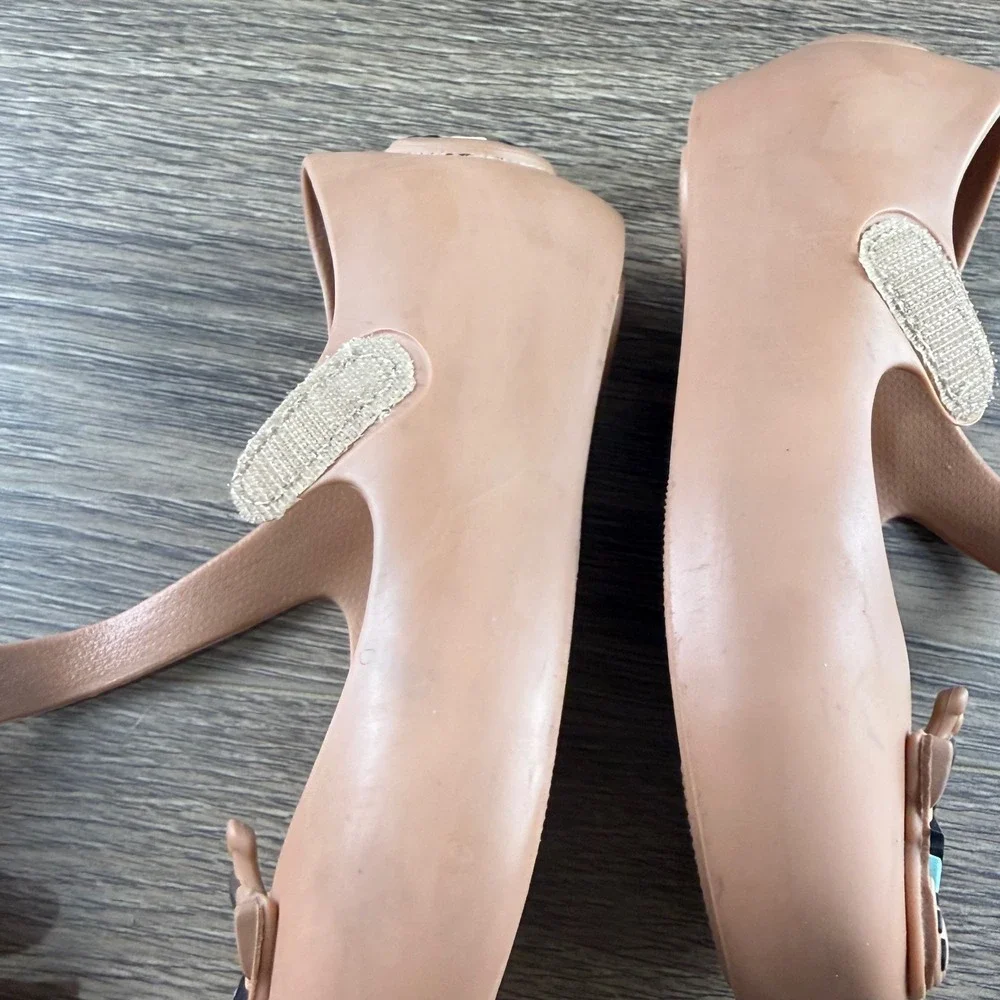 Mini Melissa Giraffe Mary Jane Jelly Shoes Girls Size 10 Animal Dress-Up